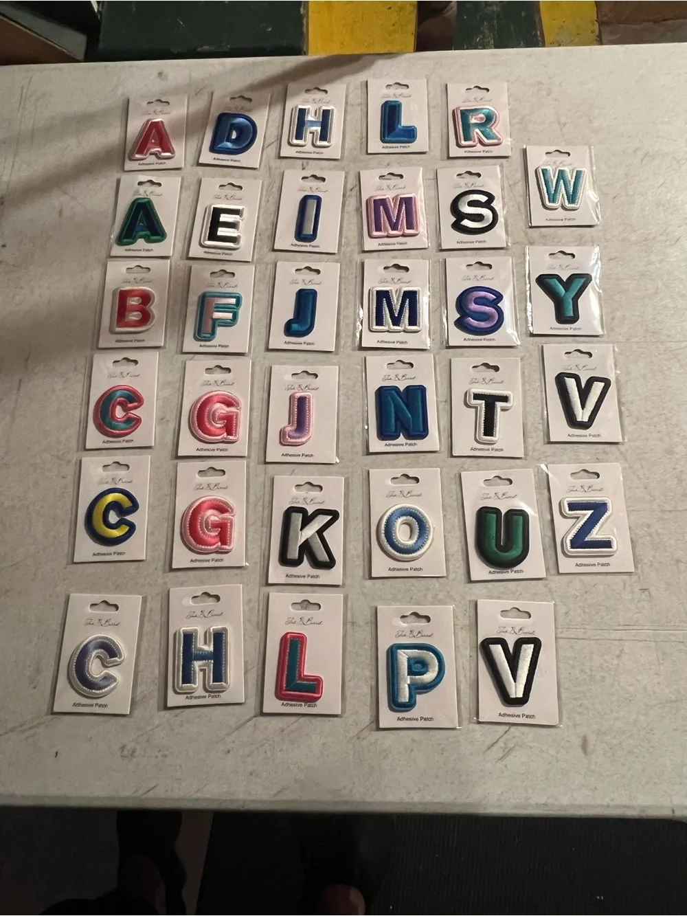 Assorted Letter Adhesive Patches - Multicolor #2